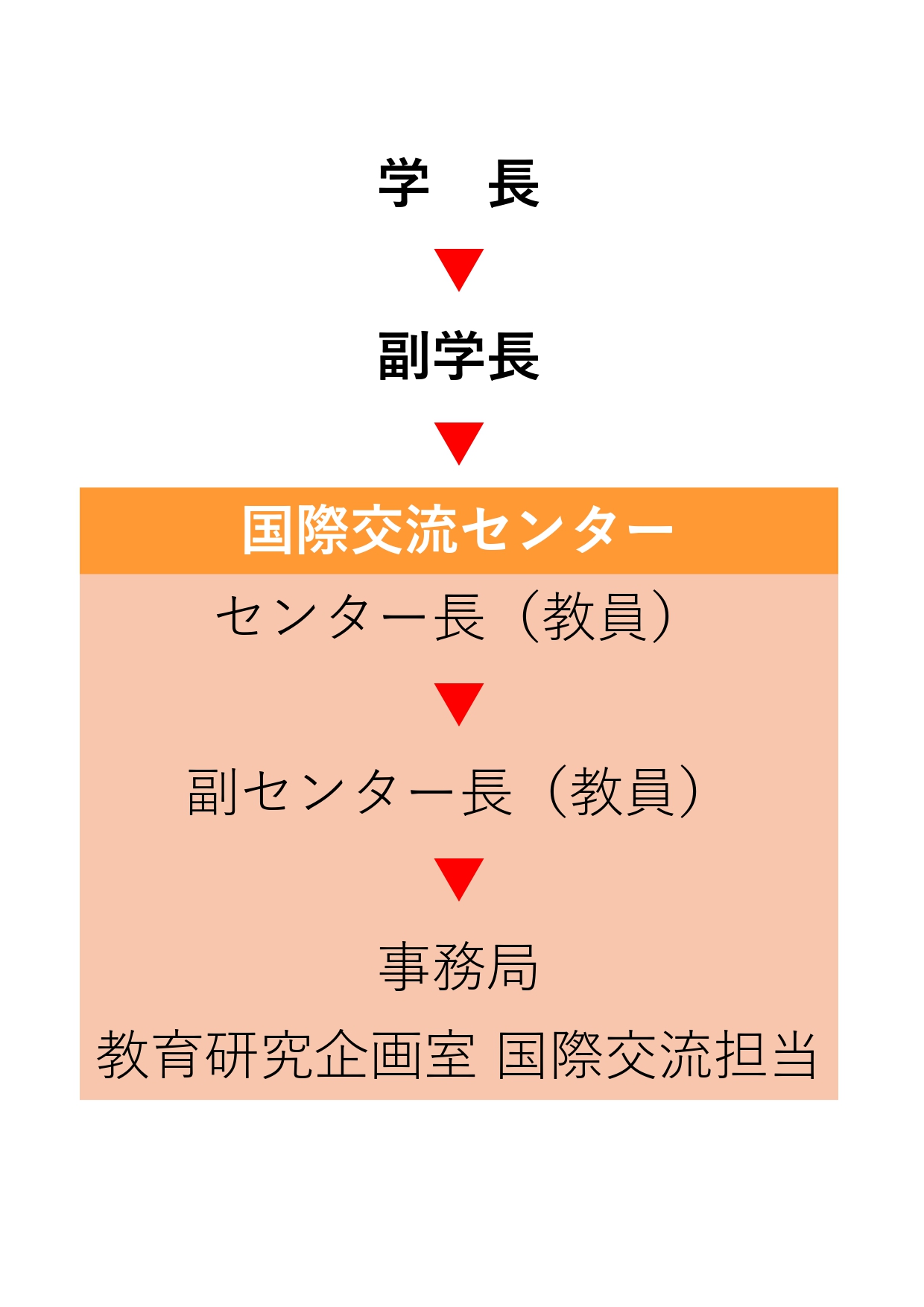 国際交流センター組織図